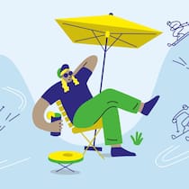 Alles fährt Ski (ich nicht) Beobachter 05/2026 Illustration Schlusspukt Alles fährt Ski. Illustration: Doro Spiro