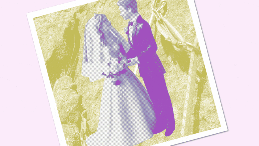 Gif mit Hochzeitsbild und Tränen - Manuel zögerte, bevor er bei Sarahs Vater um ihre Hand anhielt. 20 Jahre später sind die beiden kein Paar mehr – aber immer noch eine Familie