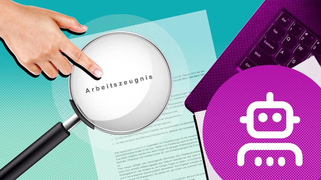 Sabbatical? Chefwechsel? Fordern Sie Ihr Zeugnis! Eine Lupe zeigt auf ein Blatt Papier, das mit «Arbeitszeugnis» beschrieben ist - Zwischenzeugnisse sind eine Art Versicherung gegen Streit nach dem Job-Aus. In bestimmten Situationen sollte man auf jeden Fall eins verlangen. Und es dann sorgfältig prüfen – der Beobachter liefert das Tool dazu.