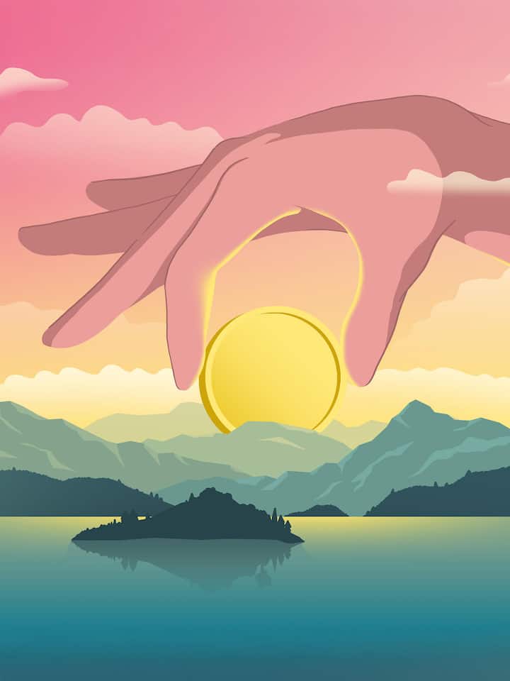 150 Franken im Monat sparen – mit diesen 5 Tipps klappts Hand greift riesige Münze - Auch bei den Ausgaben gilt: Kleinvieh macht auch Mist. Mit der Beobachter-Checkliste bleibt am Ende mehr Geld übrig. Diese 5 Schritte helfen Ihnen dabei