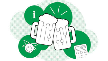 Illustration Promillerechner Beobachter. Nicht alle reagieren gleich auf Alkohol. Berechnen Sie im Promillerechner, wie gut Sie welches Getränk vertragen – und wie viel davon.